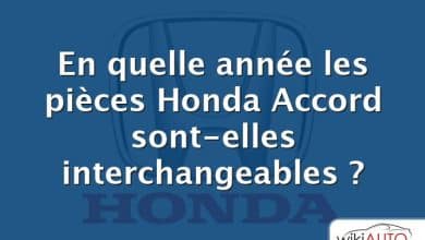 En quelle année les pièces Honda Accord sont-elles interchangeables ?